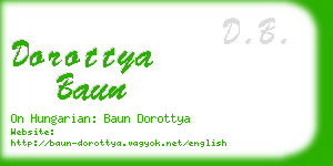 dorottya baun business card